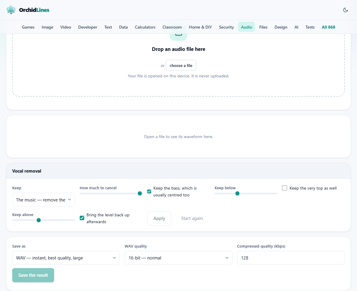 Screenshot: Cancelling what sits in the middle