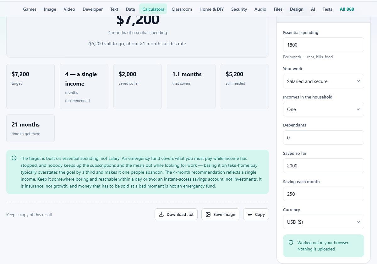 Screenshot: Built on spending, not salary