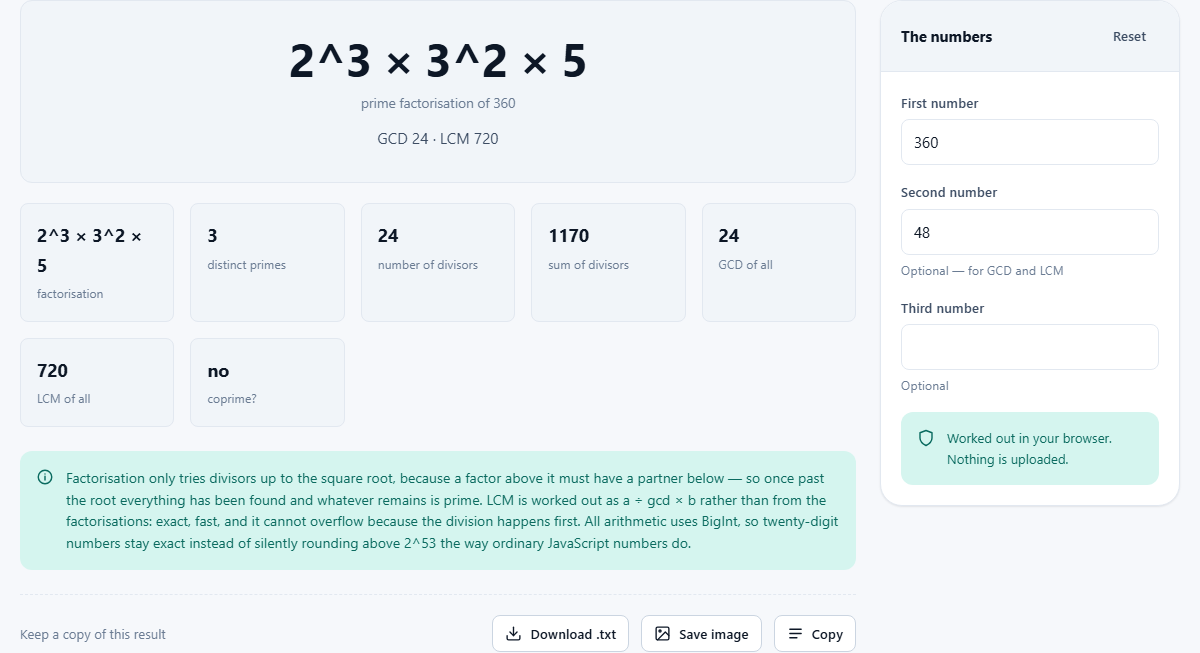 Screenshot: Why the square root is enough