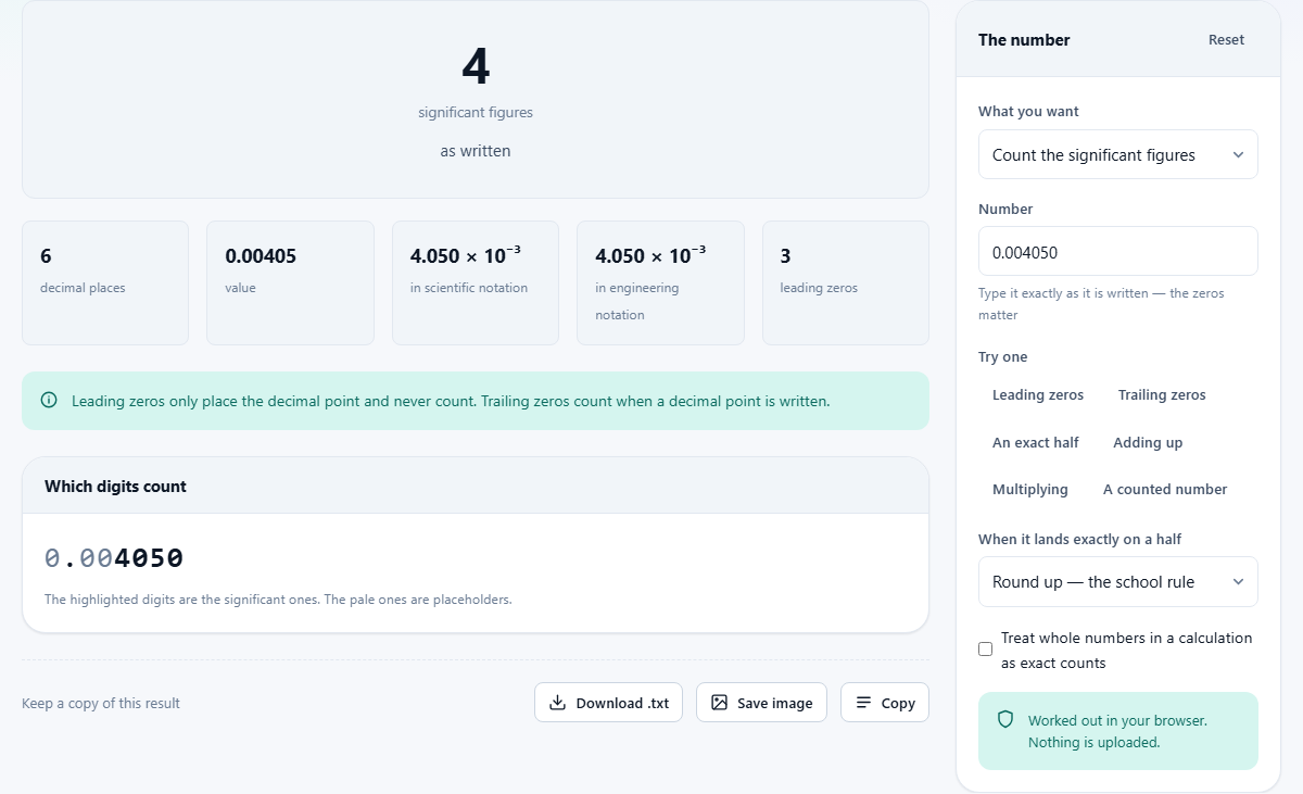 Screenshot: The zeros are the whole problem