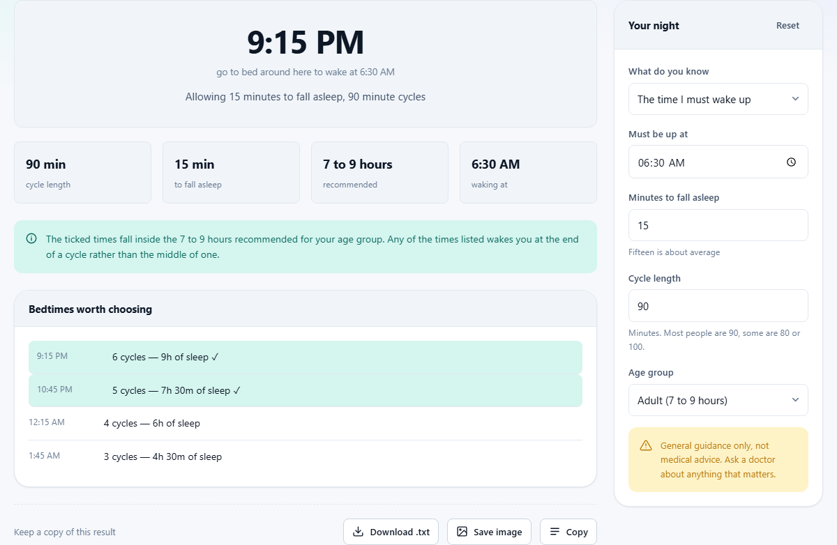 Screenshot: Why the time you wake matters as much as the hours