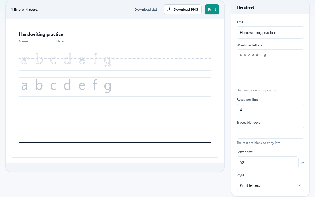 Screenshot: Four lines, not one