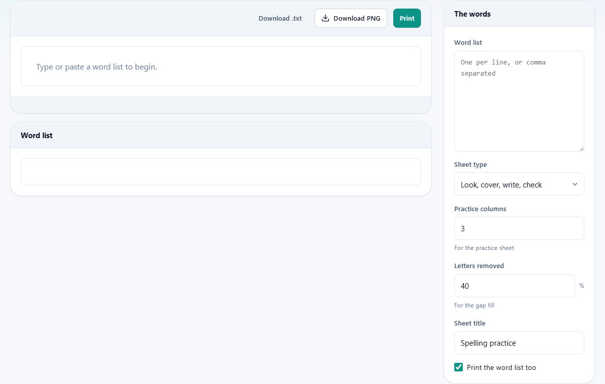Screenshot: Three sheets from one list