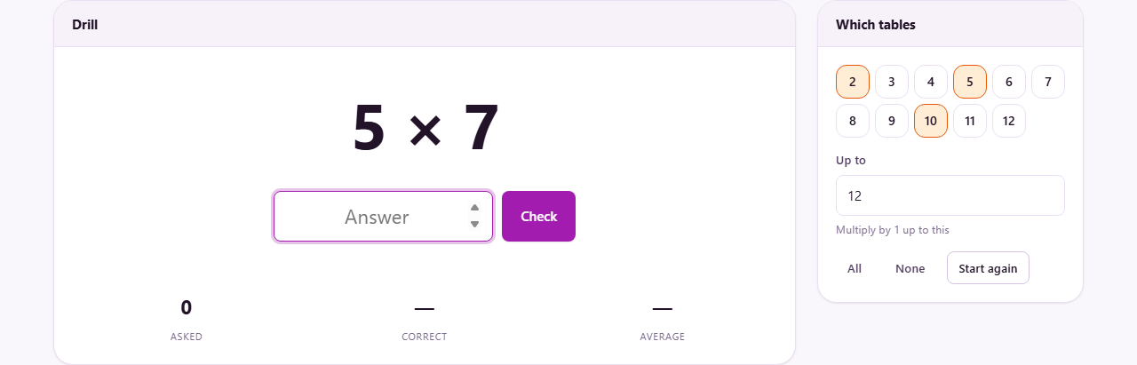 Screenshot: Practice where it is needed