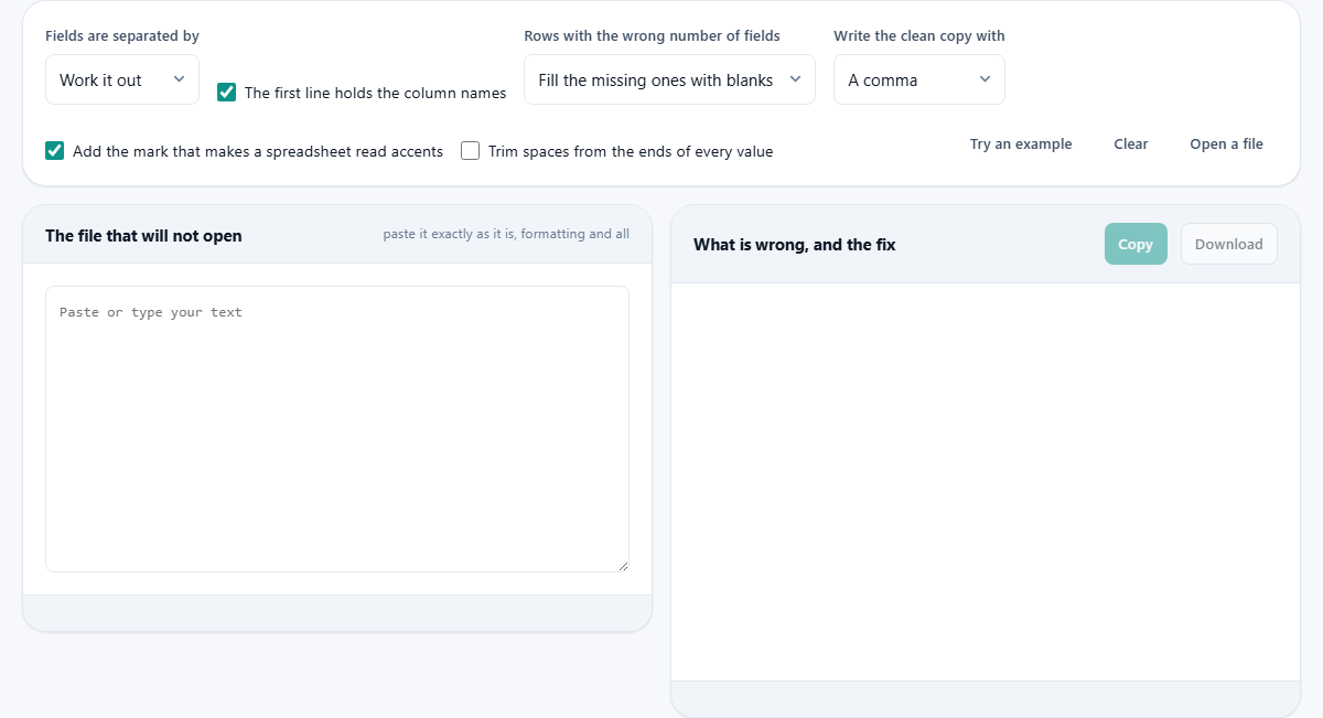 Screenshot: Reading the file everything else rejects