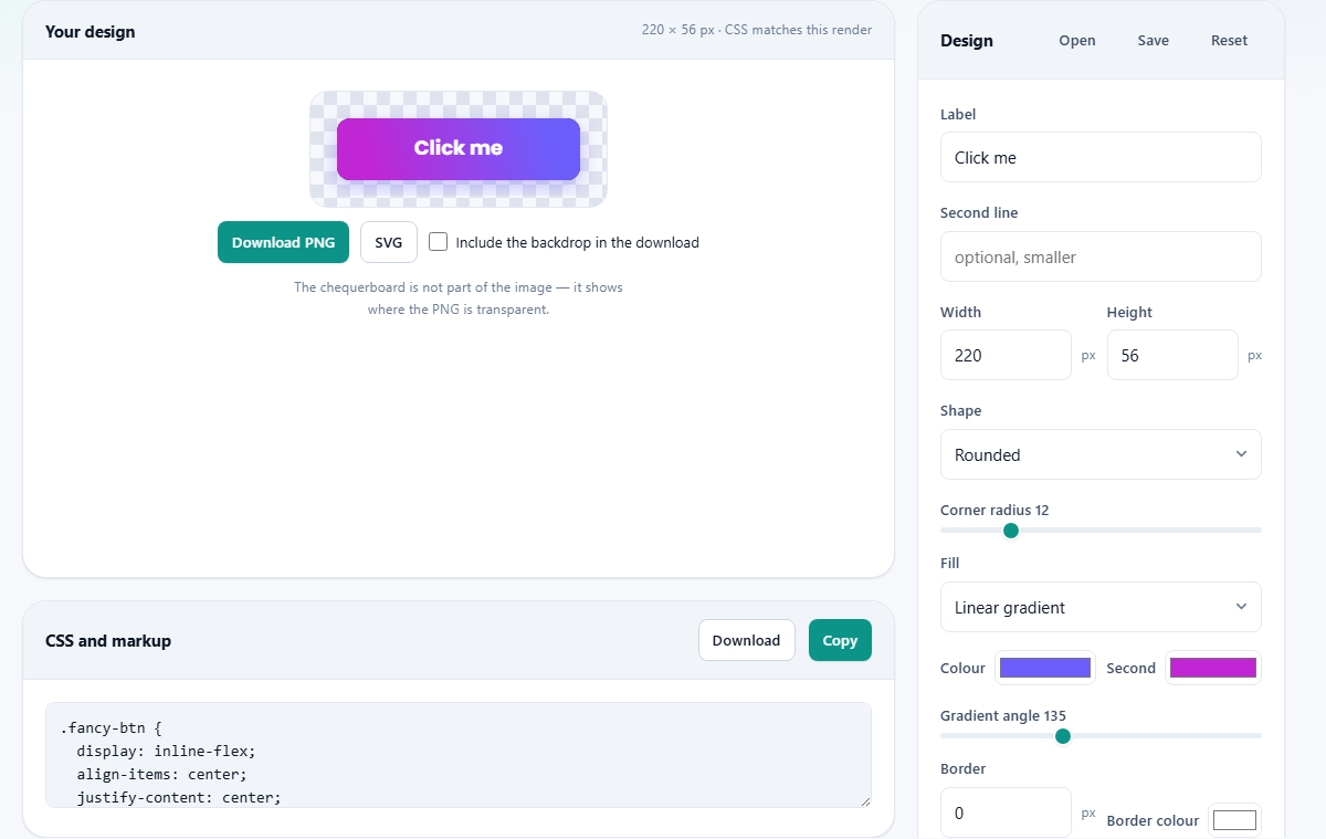 Screenshot: Making buttons, stickers and badges