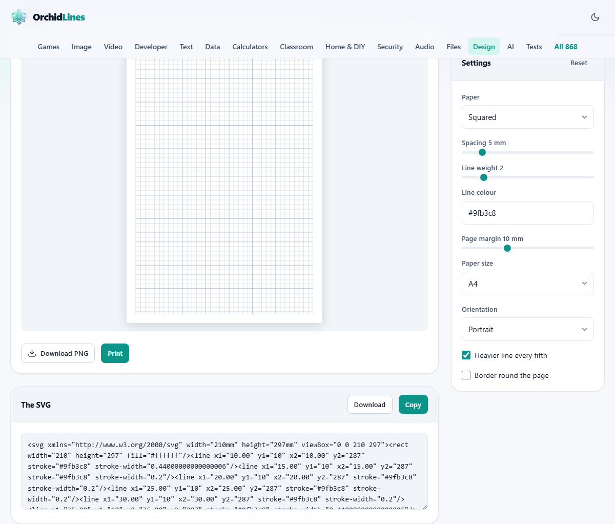 Screenshot: Paper at the spacing you actually want