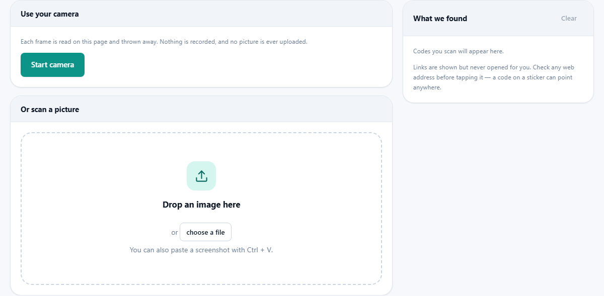 Screenshot: How to use the scanner