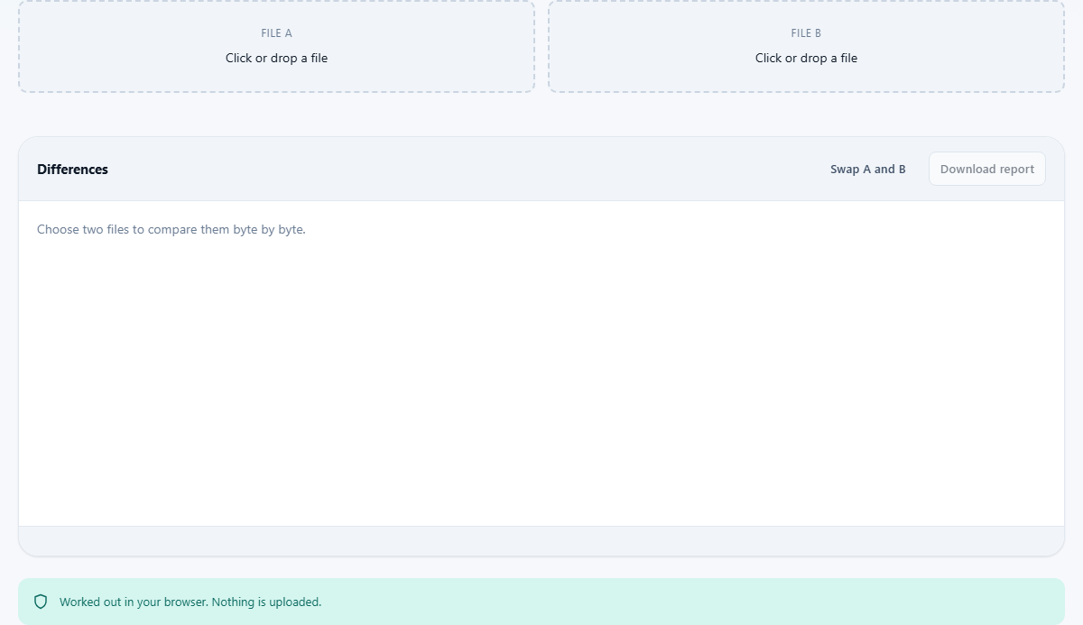 Screenshot: Changed, inserted or removed