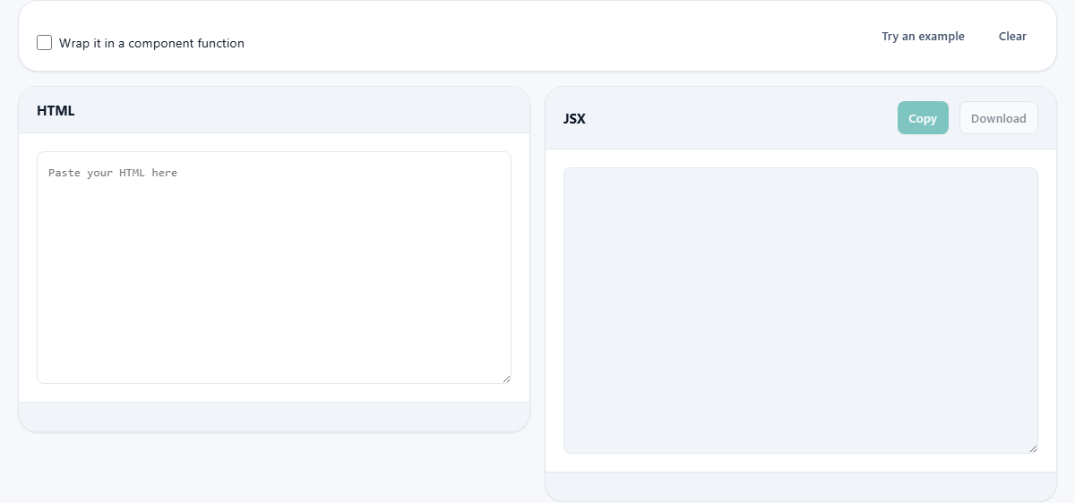 Screenshot: What actually changes between HTML and JSX