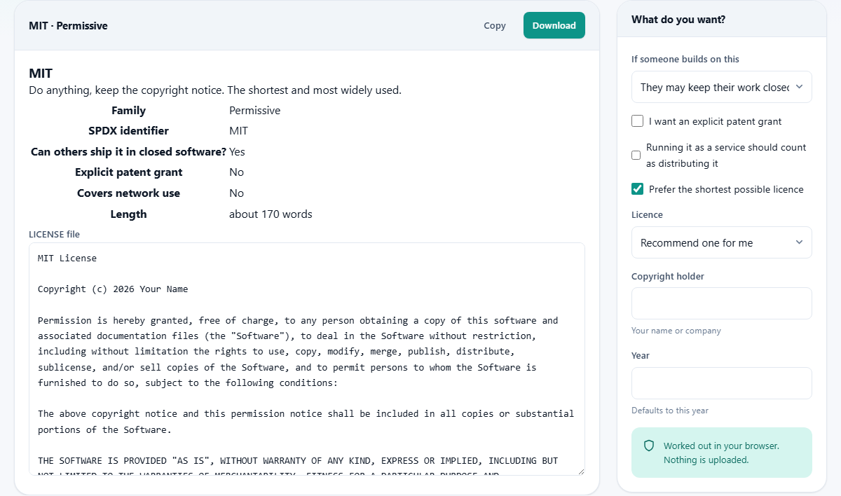 Screenshot: Choose by intent, not by popularity