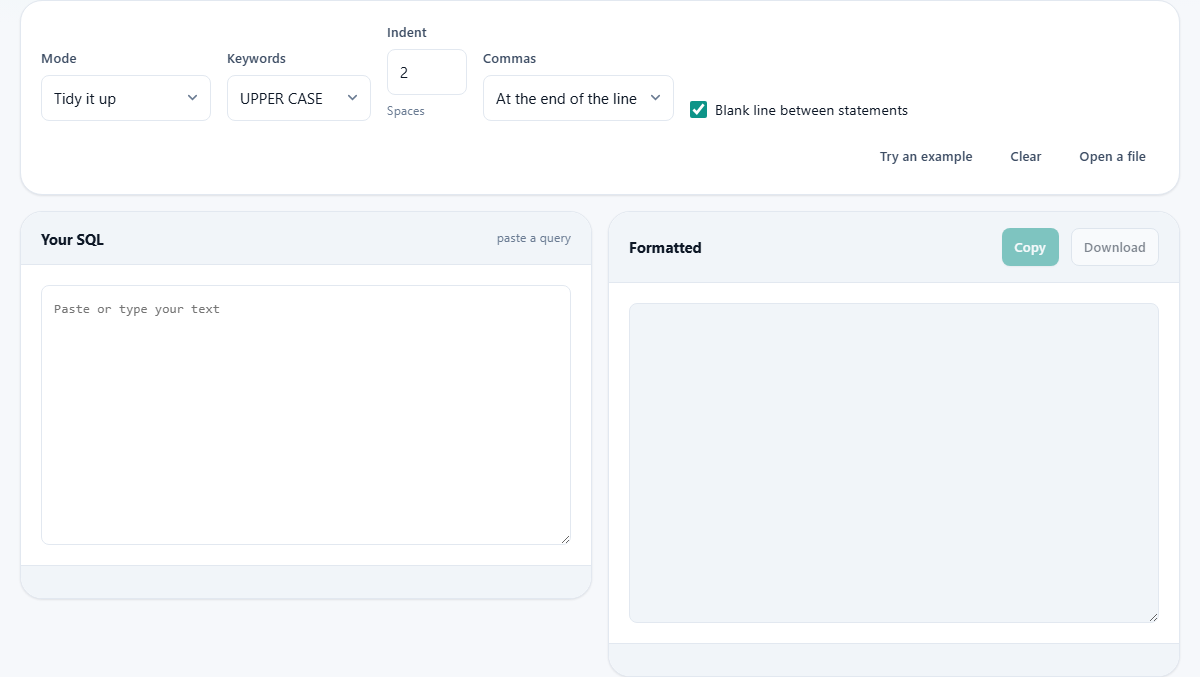 Screenshot: Making a query readable