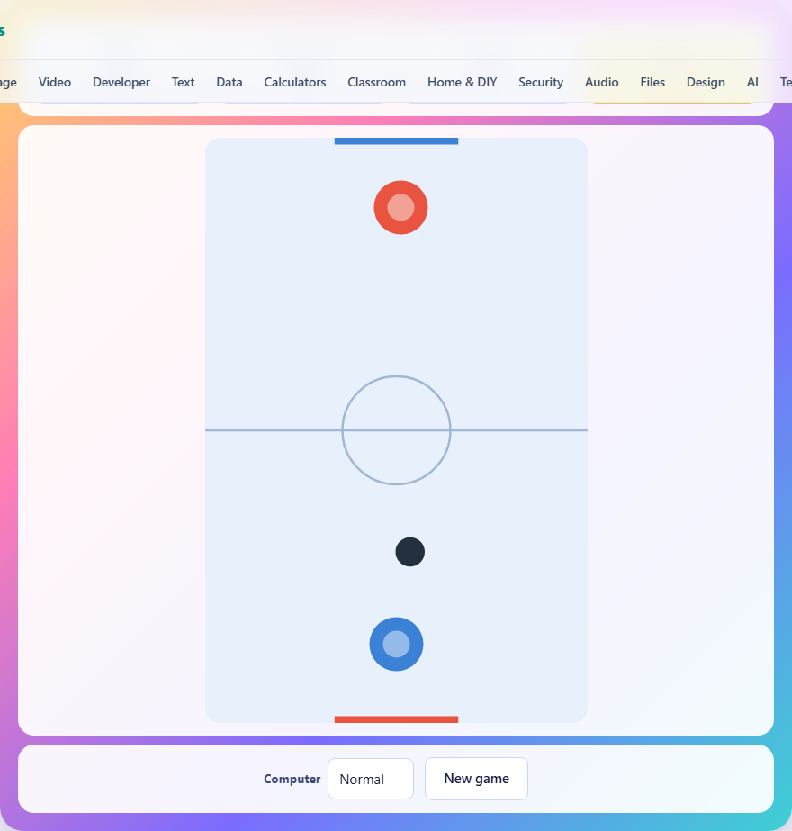 Screenshot: How to play Air Hockey