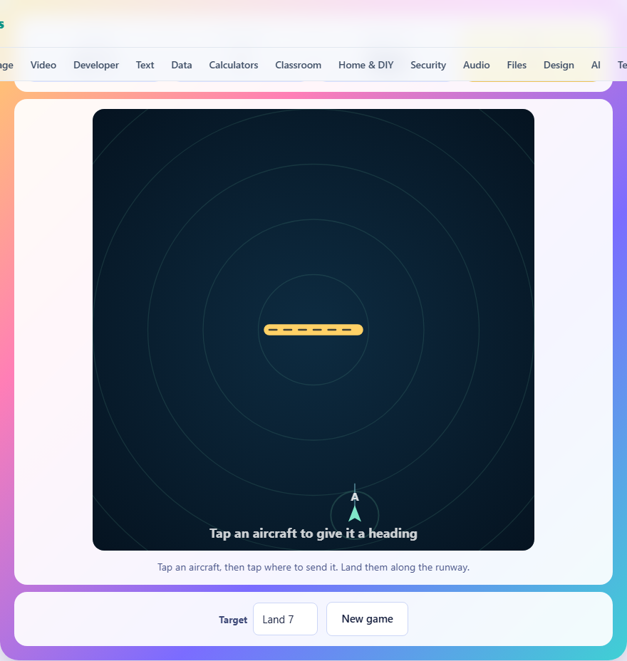 Screenshot: How to play Air Traffic