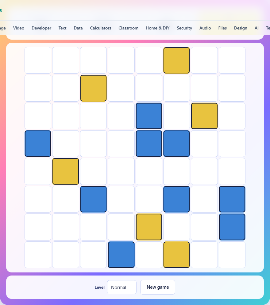 Screenshot: How to play Binary Puzzle