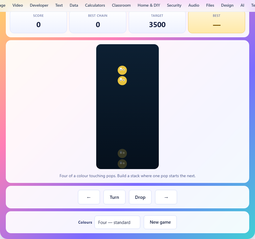 Screenshot: How to play Blob Drop