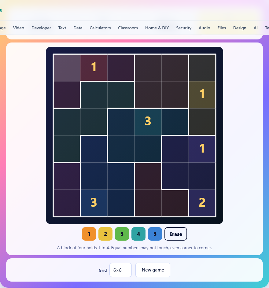 Screenshot: How to play Block Numbers