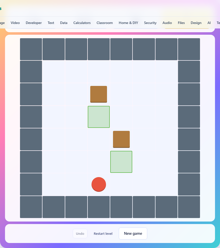 Screenshot: How to play Box Push