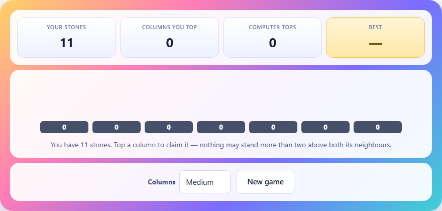 Screenshot: How to play Cairn