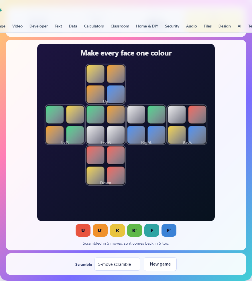 Screenshot: How to play Pocket Cube