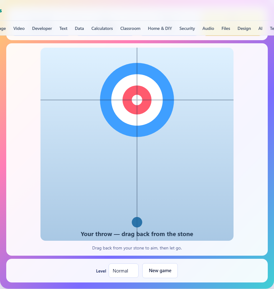 Screenshot: How to play Curling