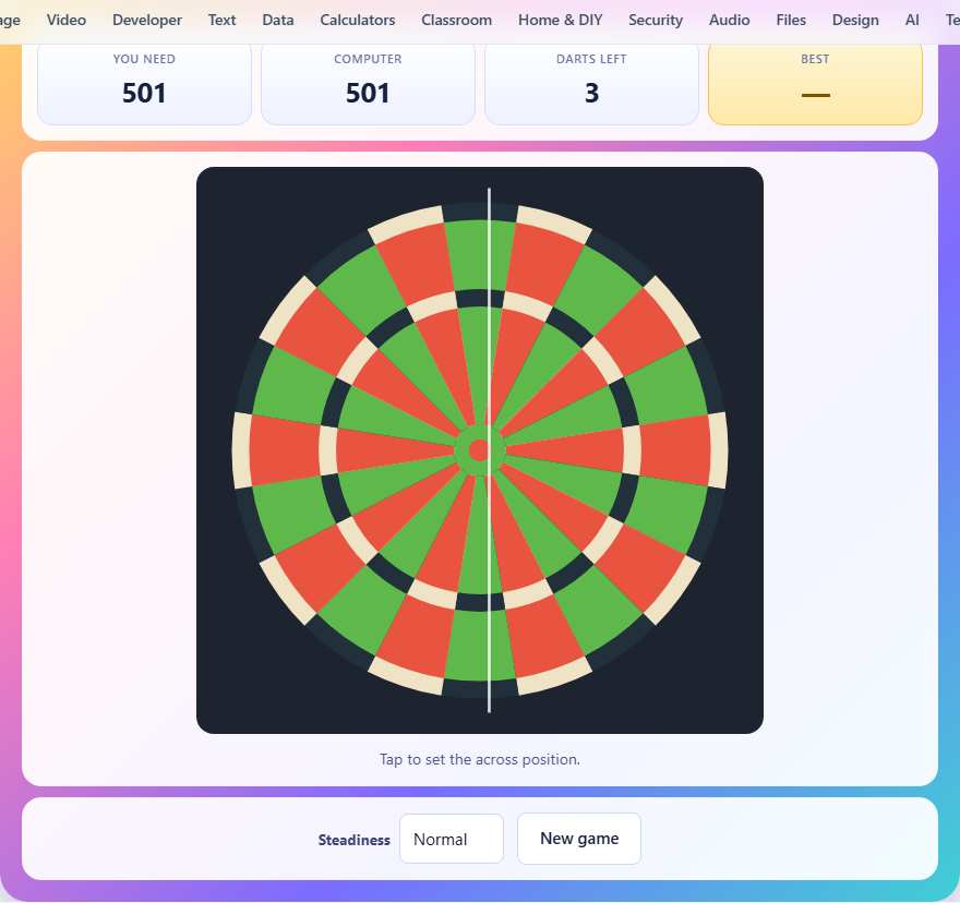 Screenshot: How to play Darts 501