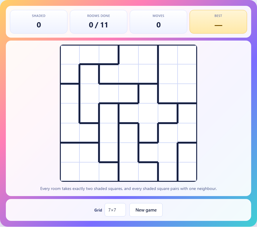 Screenshot: How to play Domino Shade