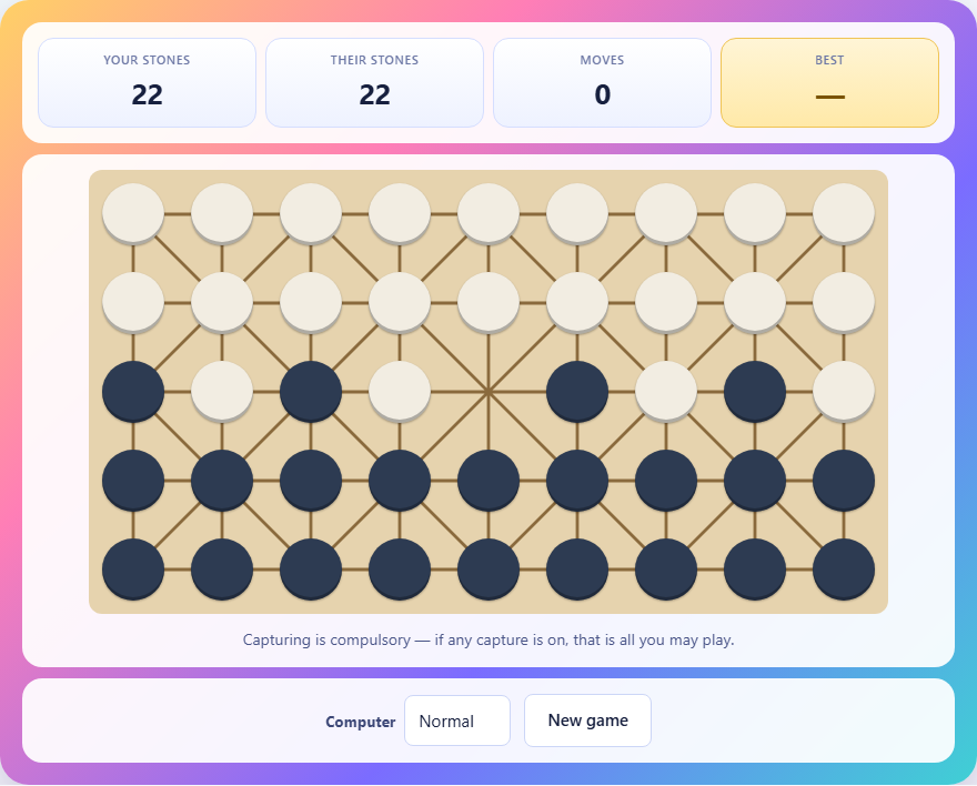 Screenshot: How to play Fanorona