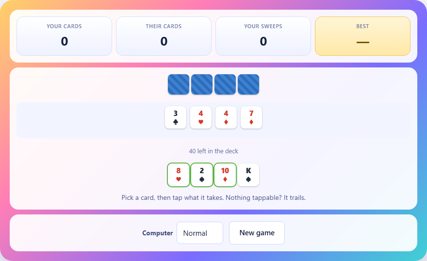 Screenshot: How to play Fishing Cards