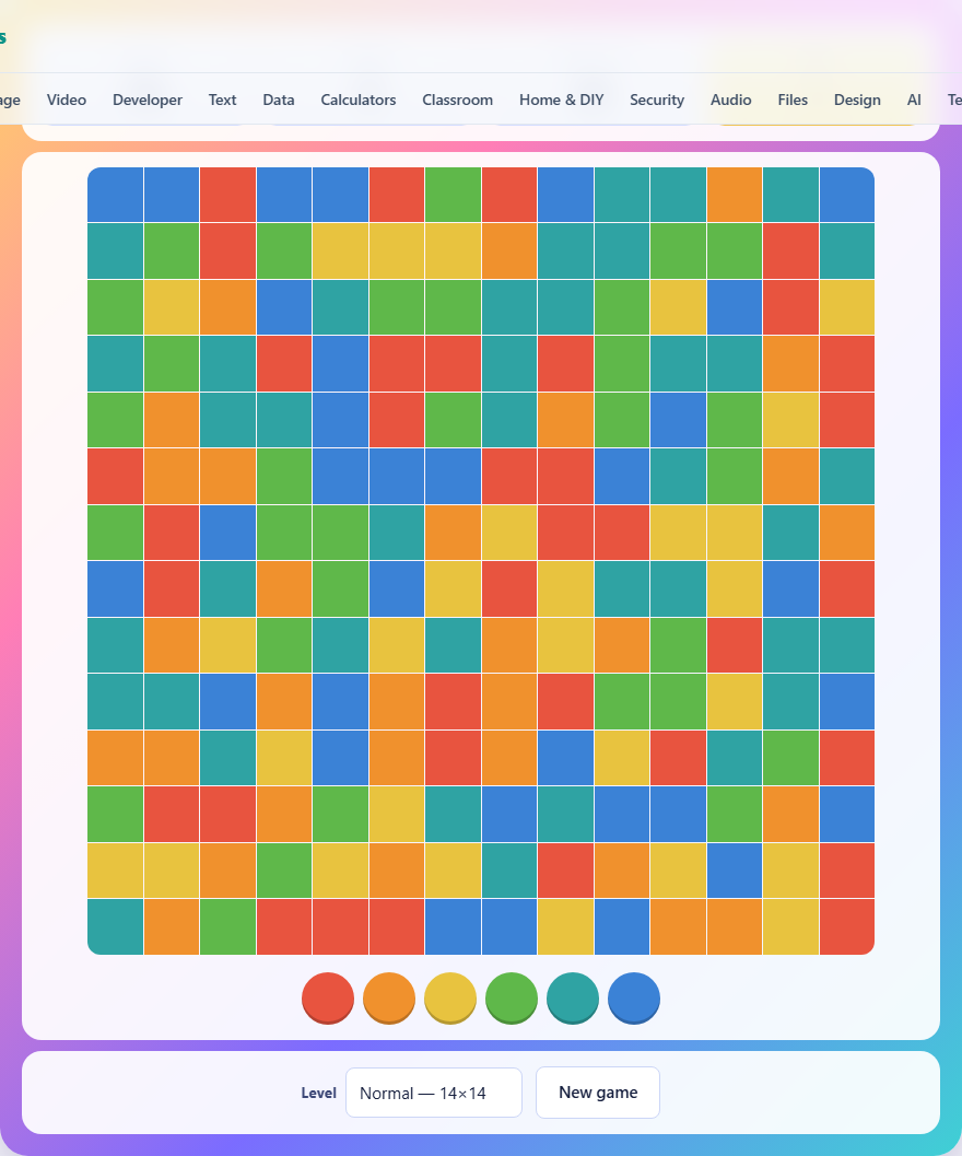 Screenshot: How to play Colour Flood