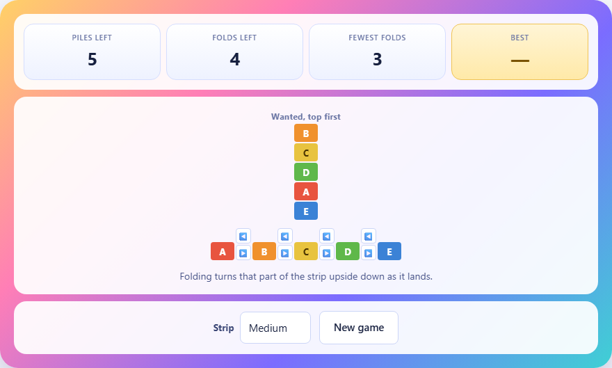 Screenshot: How to play Fold