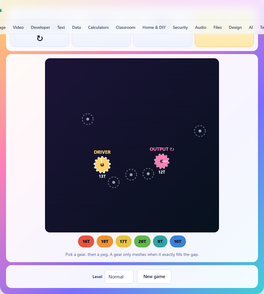 Screenshot: How to play Gear Train