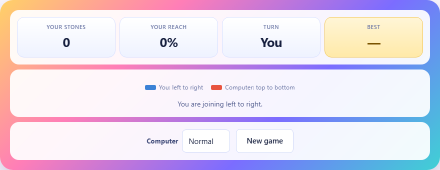 Screenshot: How to play Hex
