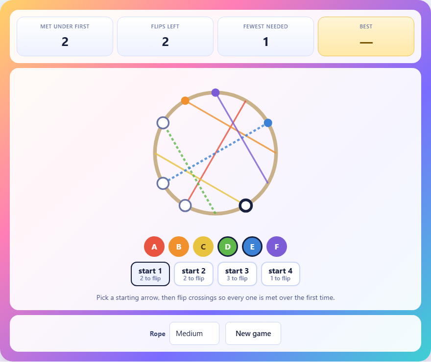 Screenshot: How to play Knot
