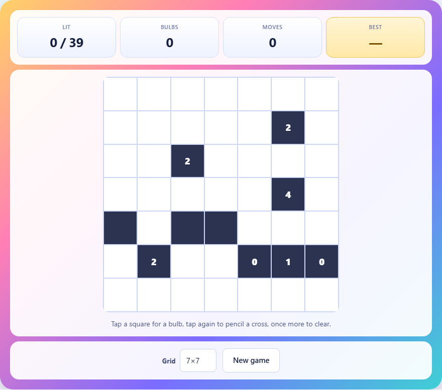Screenshot: How to play Light Up