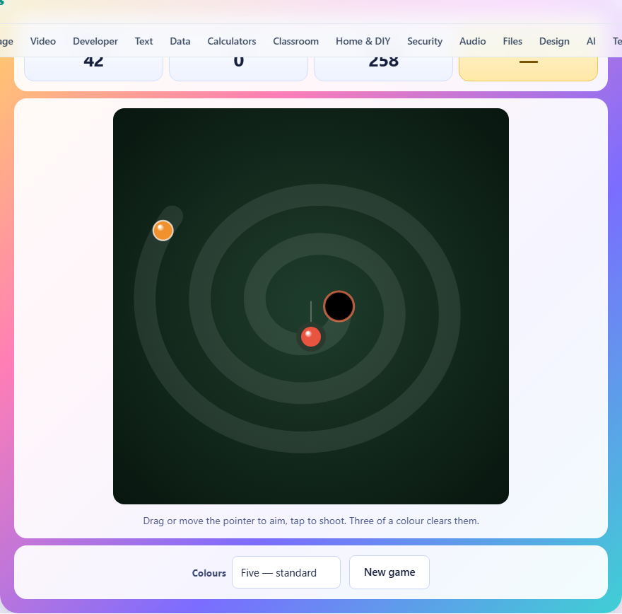 Screenshot: How to play Marble Chain