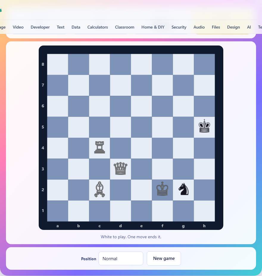 Screenshot: How to play Mate in One