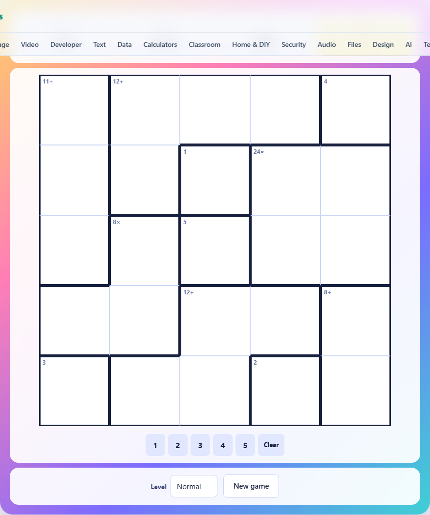 Screenshot: How to play Number Cages