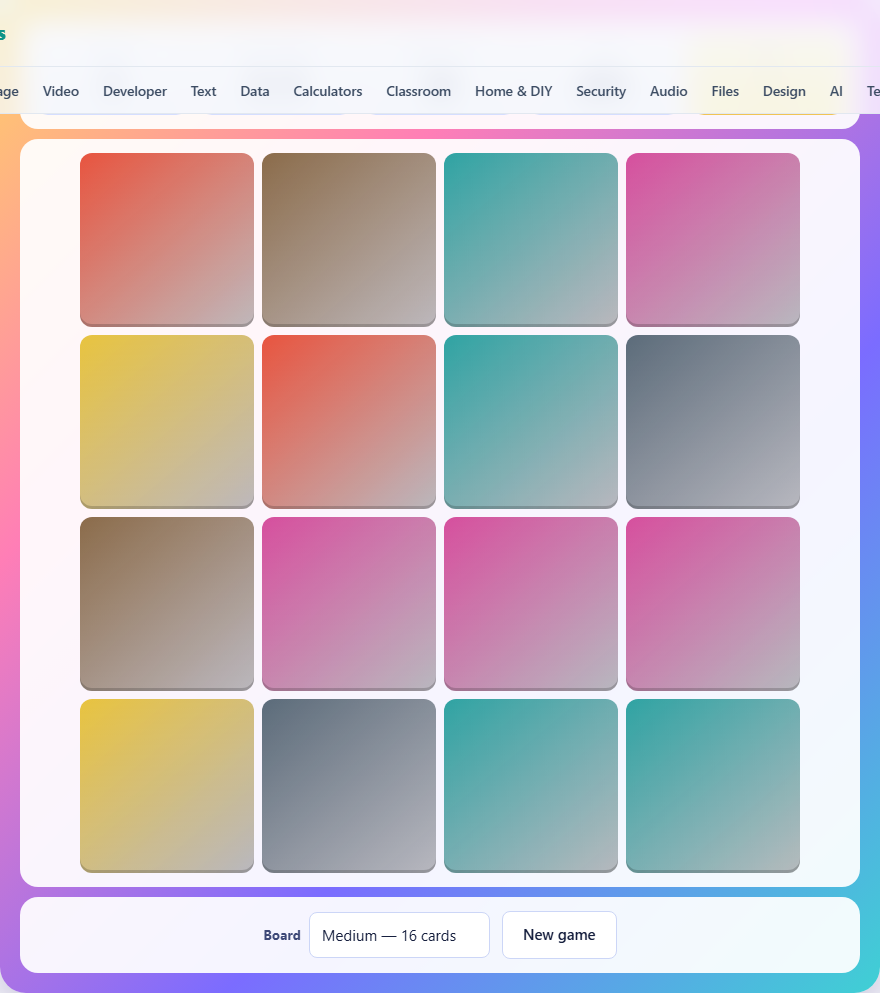 Screenshot: How to play Memory Match