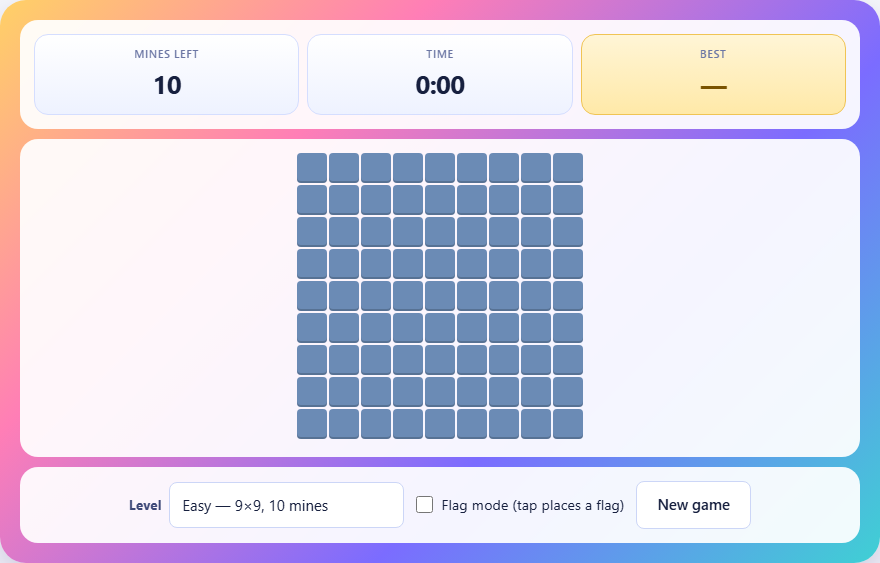 Screenshot: How to play Minesweeper