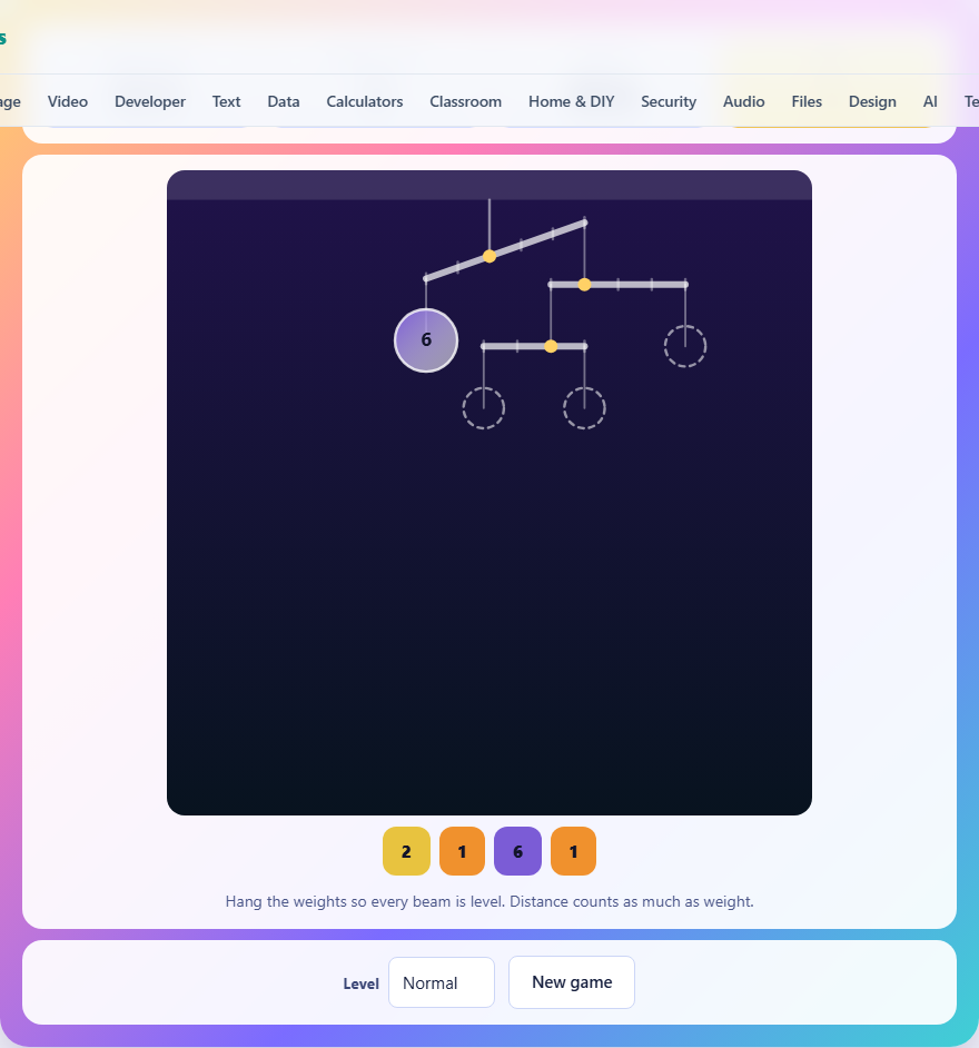 Screenshot: How to play Hanging Mobile