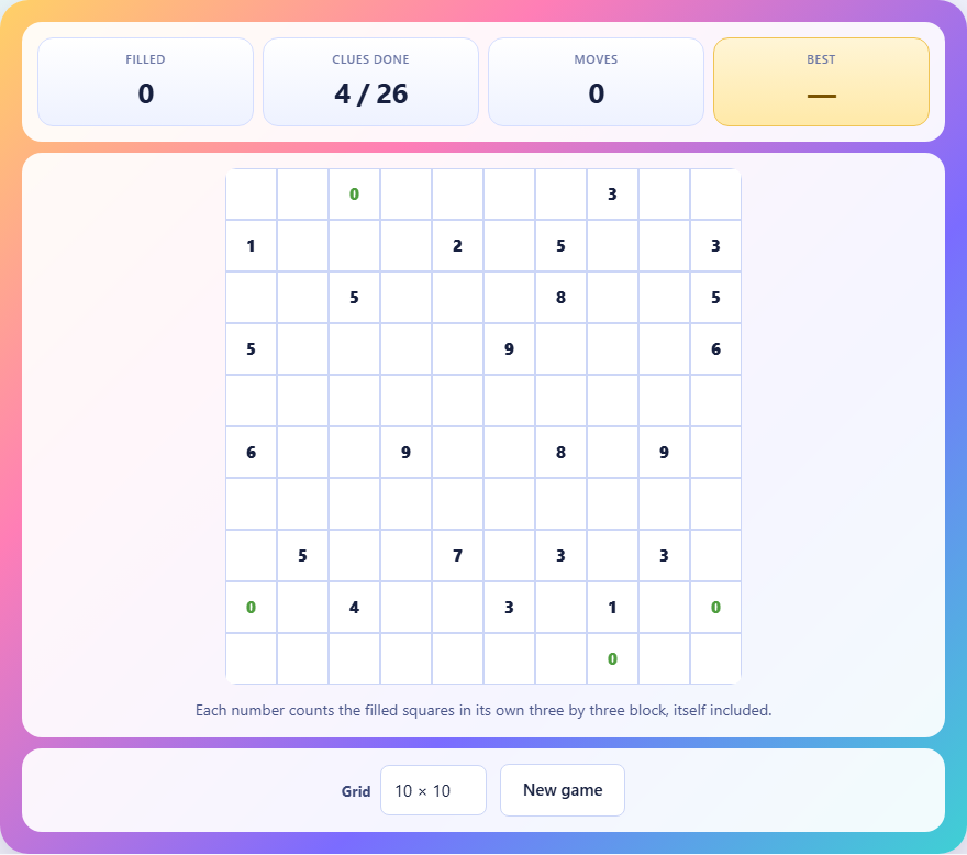 Screenshot: How to play Mosaic