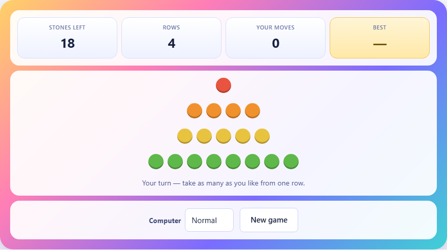 Screenshot: How to play Stone Game