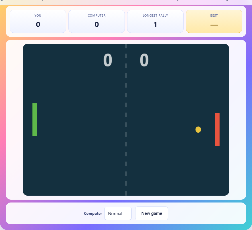 Screenshot: How to play Paddle Duel