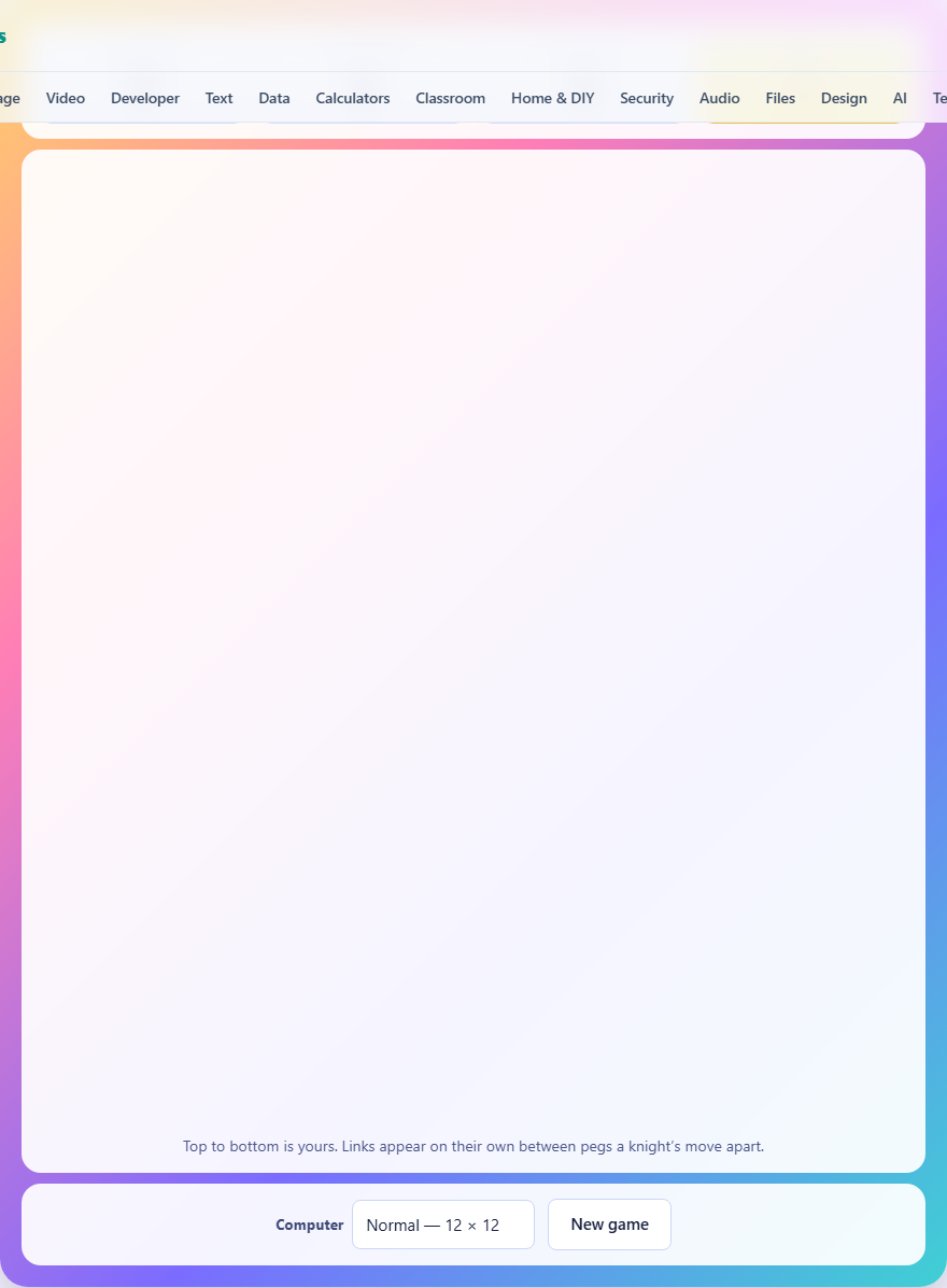 Screenshot: How to play Peg Links