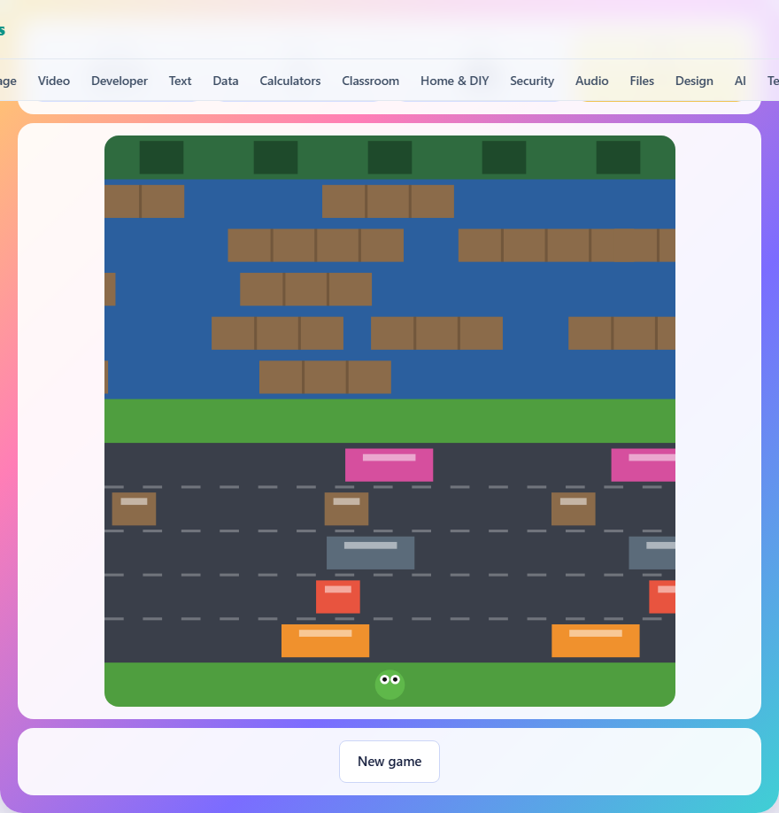 Screenshot: How to play Road Cross
