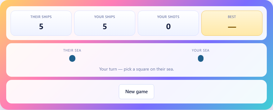 Screenshot: How to play Sink the Fleet