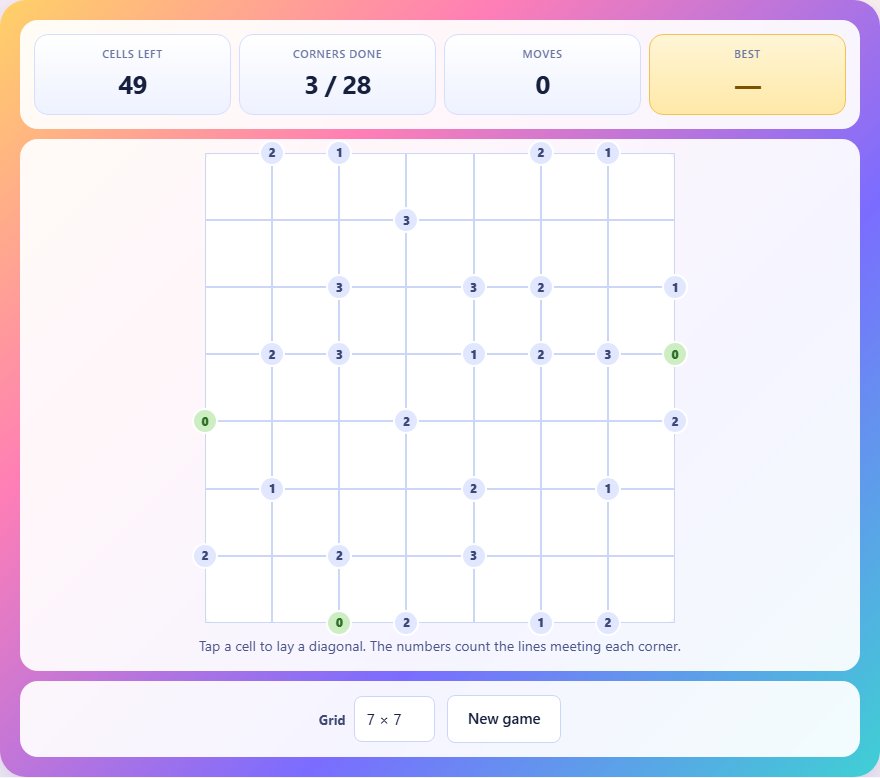 Screenshot: How to play Slant
