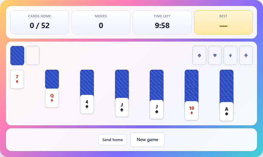 Screenshot: How to play Solitaire