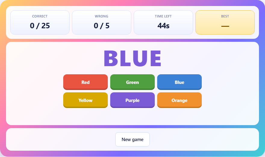 Screenshot: How to play Colour Clash